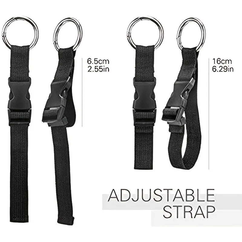 Travel Luggage Fixed Strap Backpack External Strap Portable Strap with Release Buckle Add-A-Bag Luggage Strap Belt Jacket Holder