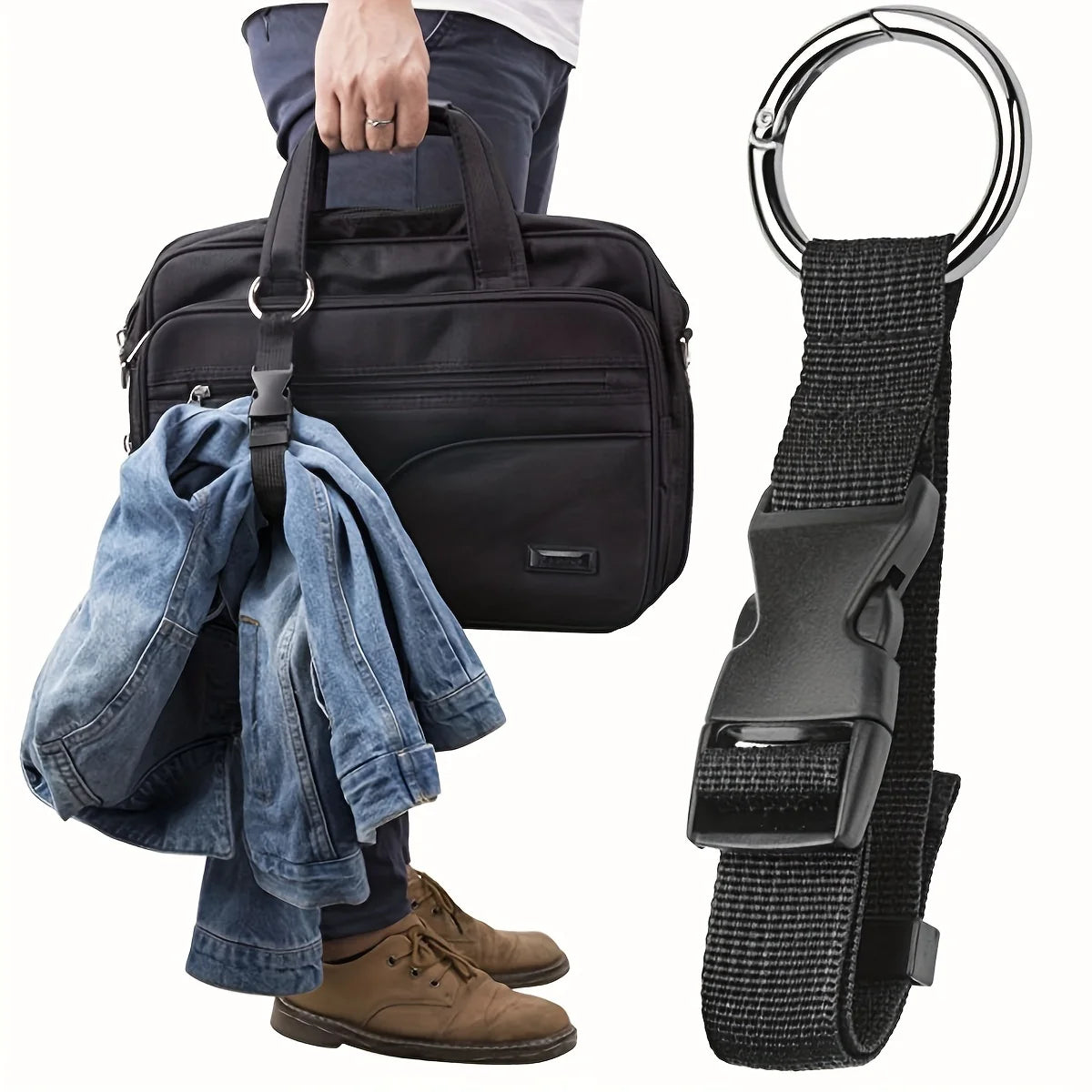 Travel Luggage Fixed Strap Backpack External Strap Portable Strap with Release Buckle Add-A-Bag Luggage Strap Belt Jacket Holder