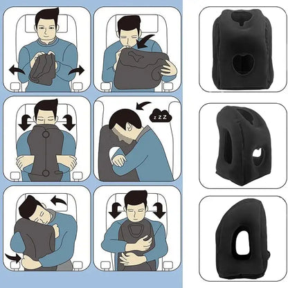 Inflatable Travel Sleeping Huggable pillow 