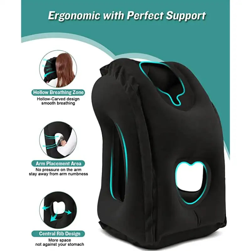 Inflatable Travel Sleeping Huggable pillow 